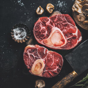 Raw meat with spices