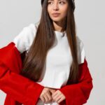 Red and white suit